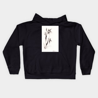 My Happy Place - Sumie bamboo ink Brush pen painting Kids Hoodie